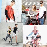 UV Protection Arm Sleeves with Thumb Hole, Pack of 2 for Men & Women, Sun Protection Sleeves for Running, Hand Cover for Bike Riding Nylon